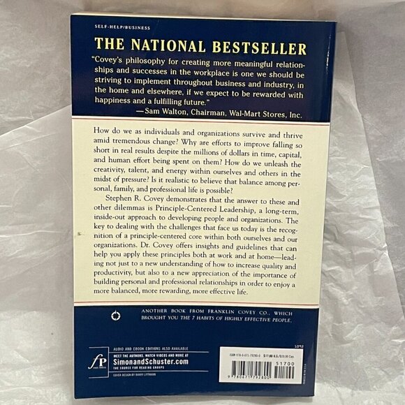 Principle-Centered Leadership by Stephen R. Covey Book - Picture 3 of 12